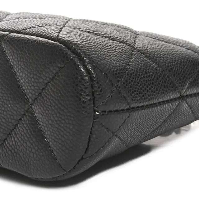 Chanel Caviar Quilted Mini Classic Clutch in Black Caviar leather from FASHIONPHILE, photo 9 of 10