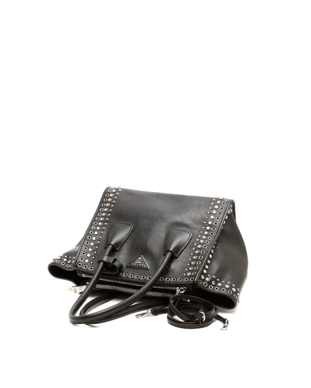 Prada Studded Vitello Double Zip Bag in Leather from A Retro Tale, photo 4 of 8