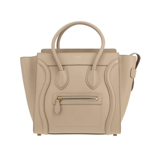 Celine Luggage tote bag in beige leather in Beige Leather from Collector Square, photo 2 of 3