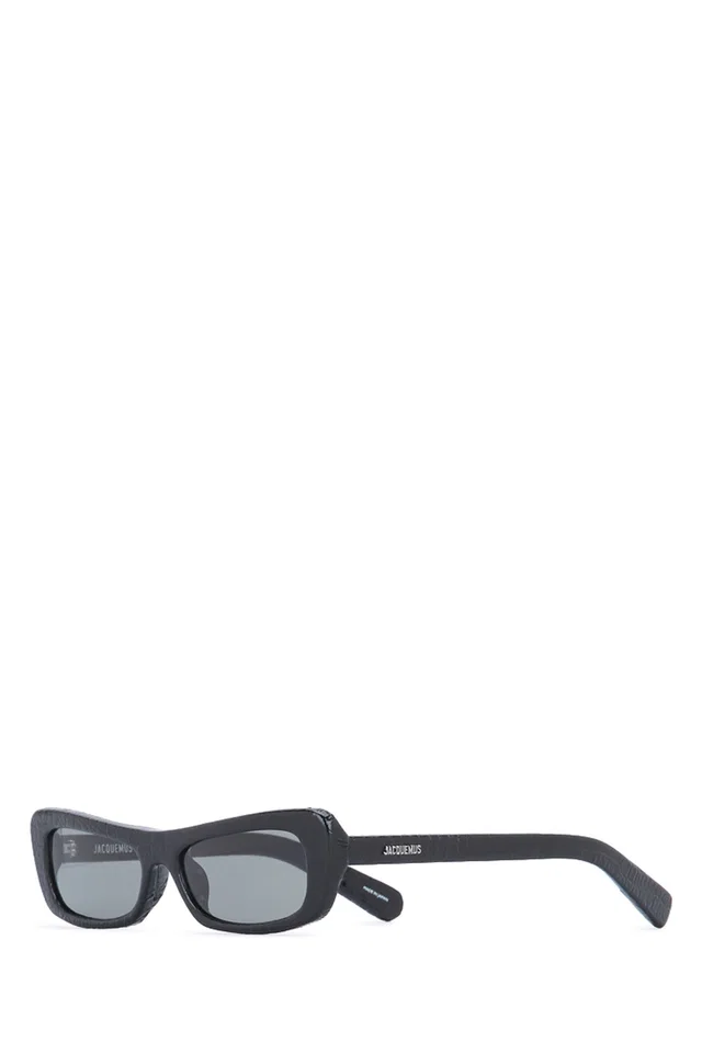 Jacquemus Les Sunglasses — Black Calf Leather in Black Calfskin from HEWI