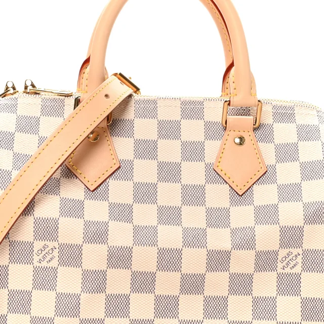 Louis Vuitton Damier Azur Speedy Bandouliere 25 in Canvas from FASHIONPHILE, photo 7 of 10