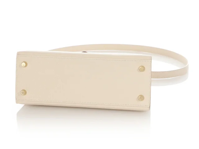 Hermès SO Craie and Gold Epsom Kelly Verso 25 in White Epsom leather from Ann's Fabulous Finds, photo 1 of 1