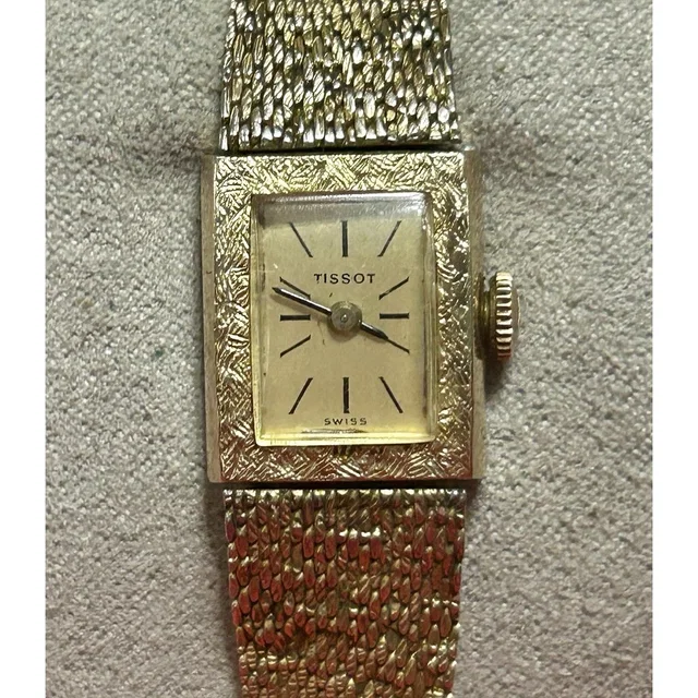 Tissot Vintage 10kt Rgp Bezel Tank Style Th-1282 1330829 Read in brown|neutral from Poshmark