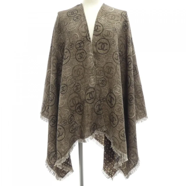 Chanel 16B Stole Scarf Brown in Brown Cashmere from The Reluxe