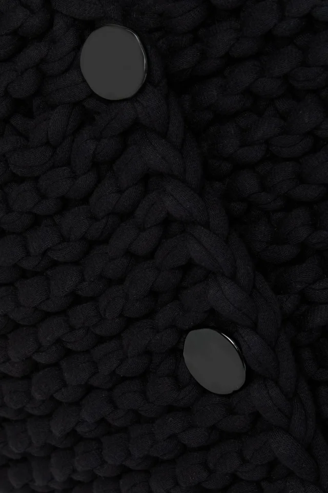 Frame Cropped Open-Knit Cotton-Blend Cardigan in Black, photo 4 of 4 from THE OUTNET