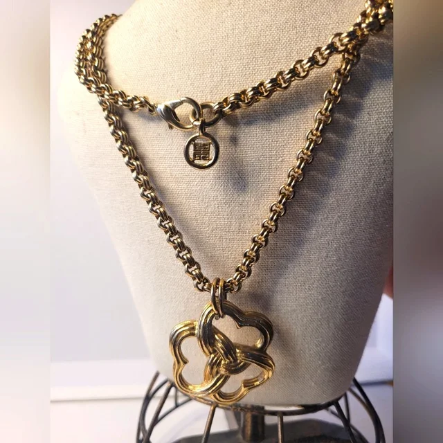 Givenchy Vintage Flower Gold Plated Necklace in gold from Poshmark, photo 1 of 1
