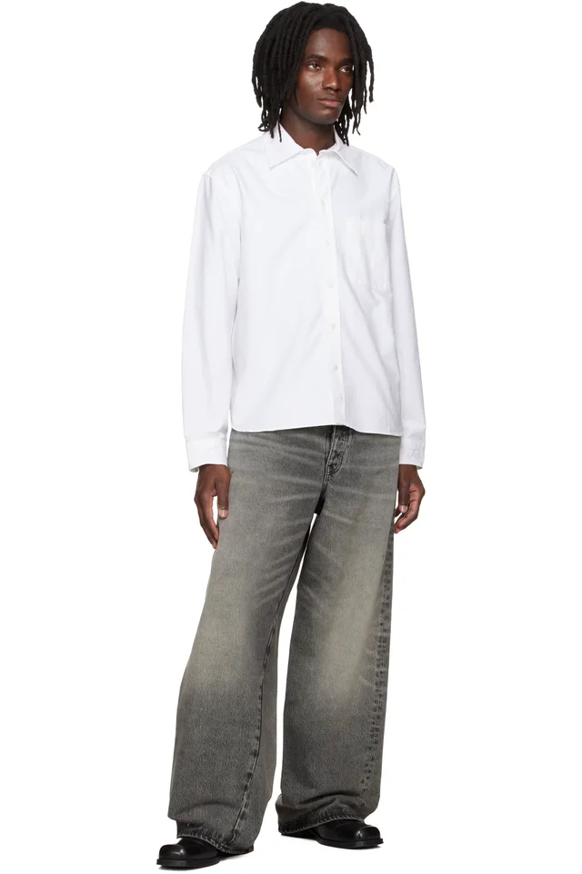 Sunflower Gray Super Wide Twist Jeans, photo 4 of 4 from SSENSE