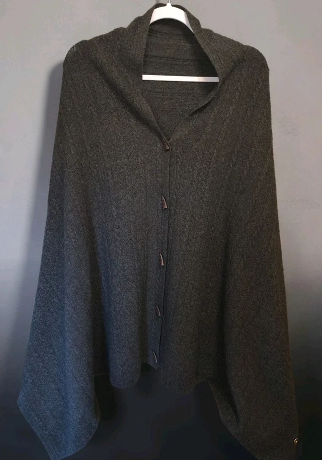 Loro Piana Cashmere Shawl Wrap Poncho Opera Signet Italian Made Cape Luxury in black Cashmere from Poshmark