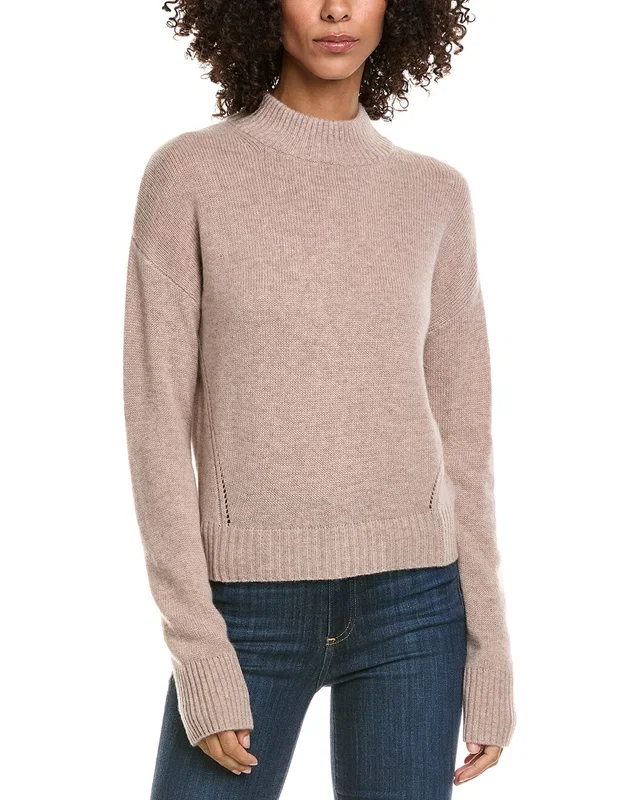 InCashmere Crop Mock Wool & Cashmere-Blend Sweater, image 1 of 1 from Gilt