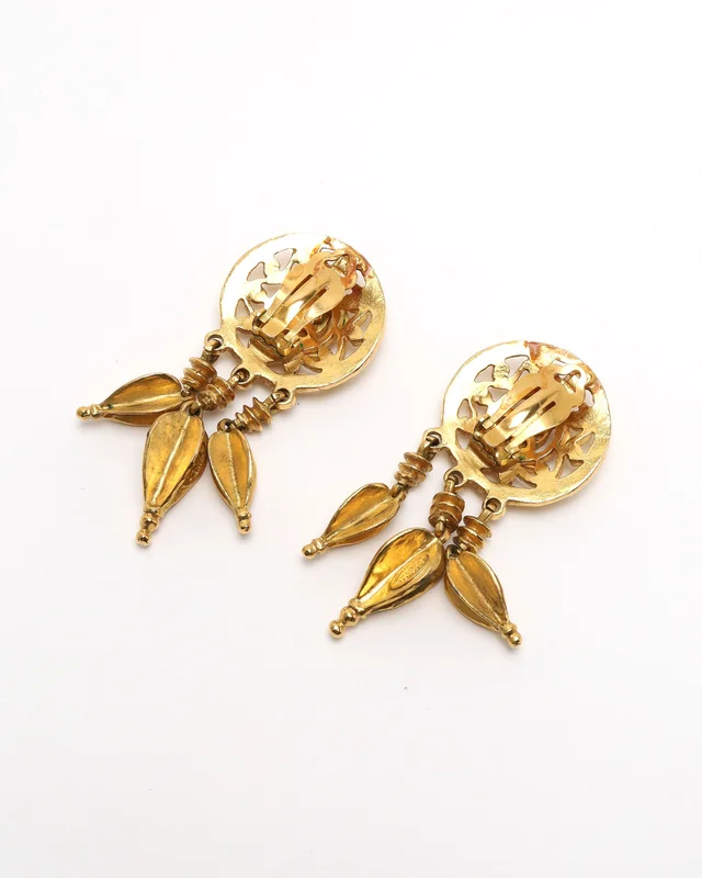 Chanel CC Fringe Clip-on Earrings from A Retro Tale, photo 2 of 4