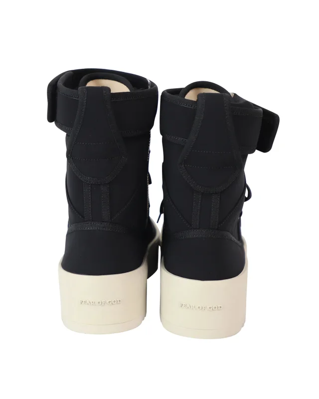 Fear Of God Military Sneakers in Black Nylon in black, photo 4 of 6 from ShopSimon