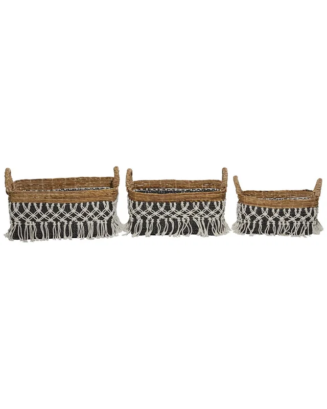 Peyton Lane Set of 3 Cotton Bohemian Storage Basket, image 1 of 1 from Rue La La