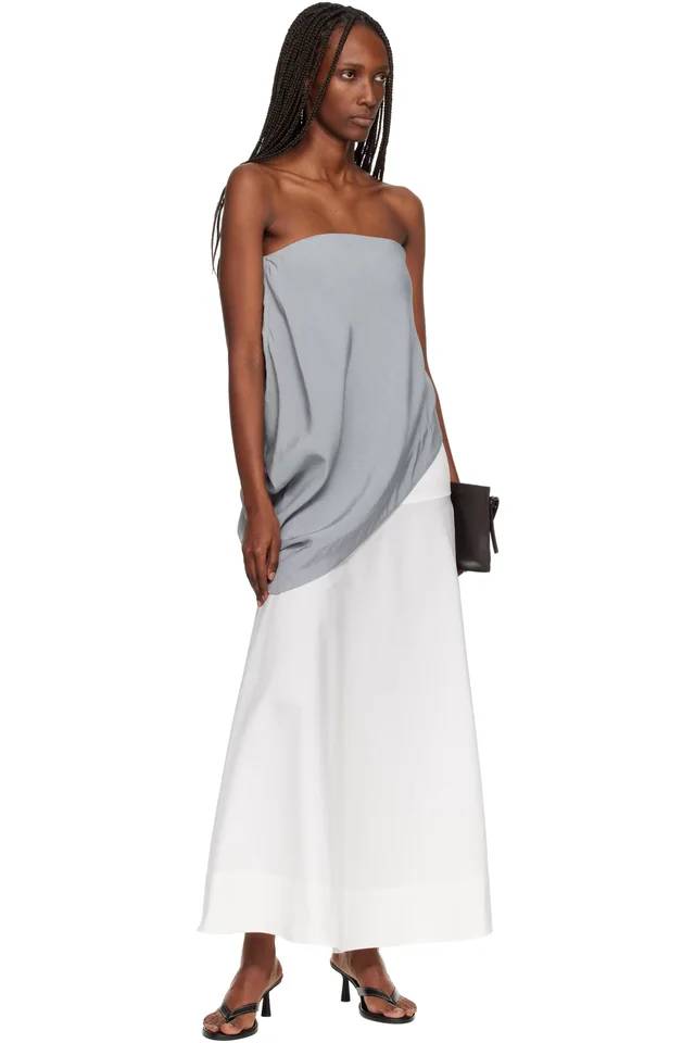 St. Agni White Cotton Circle Hem Maxi Skirt, photo 4 of 4 from SSENSE