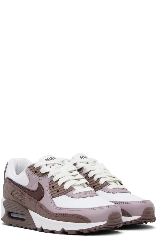Nike Burgundy & White Air Max 90 Sneakers, photo 4 of 5 from SSENSE