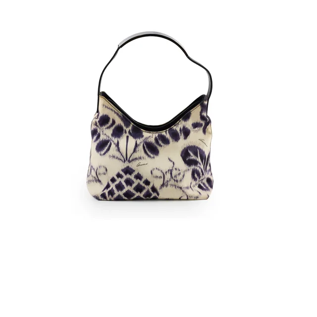 Gucci Shoulder Bag Navy/White in White Canvas from The Purse Affair