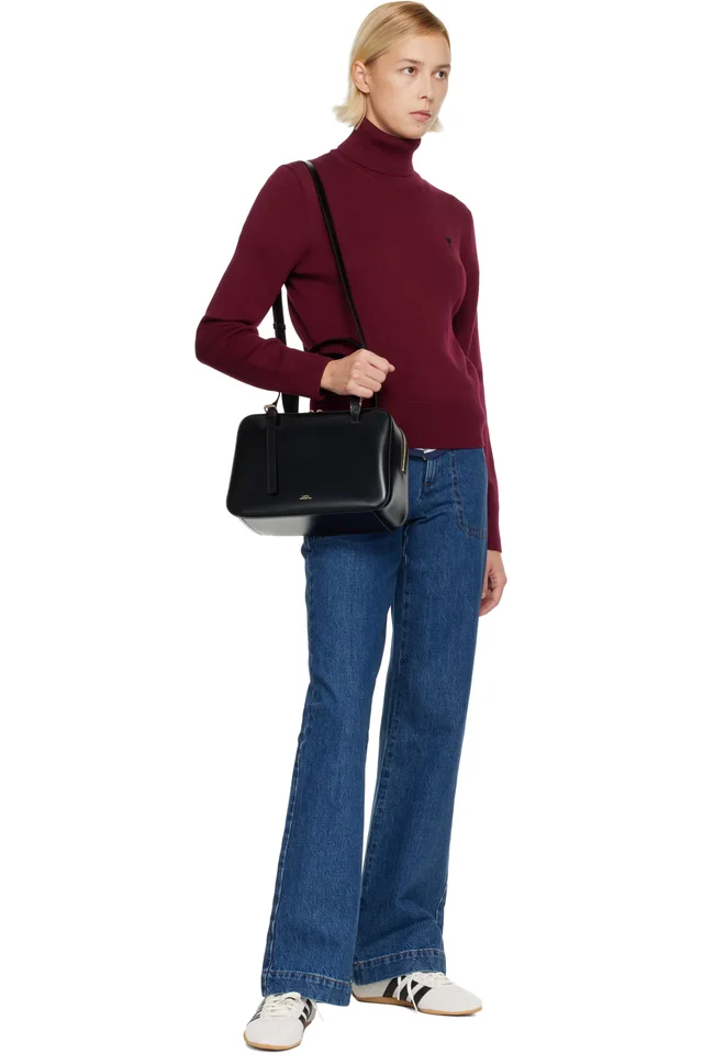 A.P.C. Black Virginie Box Bag, photo 4 of 4 from SSENSE