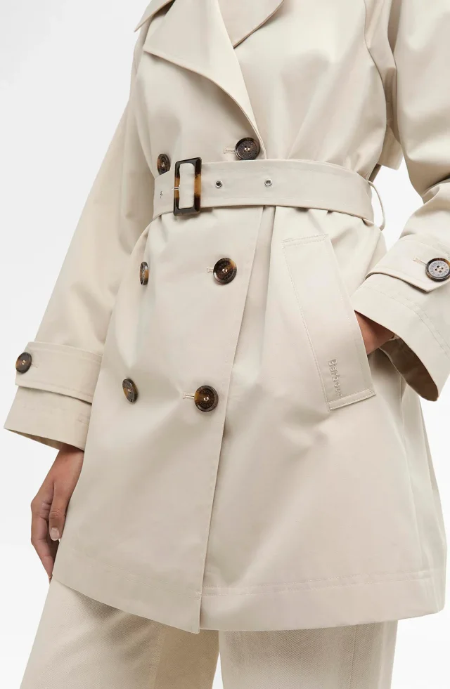 Barbour Adare Showerproof Water Resistant Trench Coat in Blue, photo 3 of 6 from Nordstrom Rack
