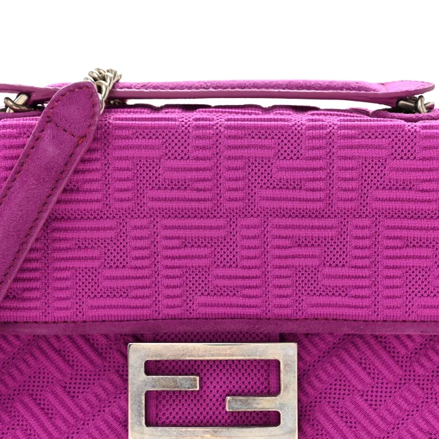 Fendi Technical Fabric FF Midi Chain Baguette Bouganville from FASHIONPHILE, photo 8 of 13
