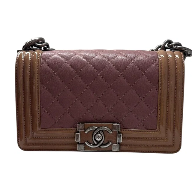 Chanel 2-Tone Small Lambskin Boy Bag in Lambskin from Luxury Promise