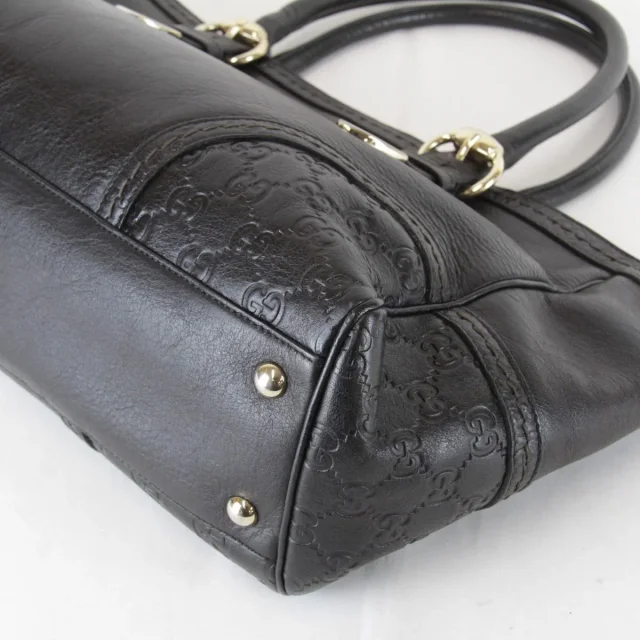 Gucci Guccissima Leather Tote Bag in Black Leather from LuxUness, photo 5 of 9