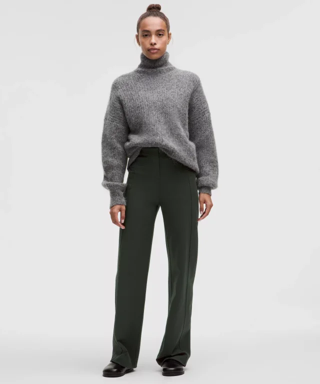 lululemon Stretch Knit Straight-Leg Pull-On Pant in Blackened Pine, photo 2 of 6 from lululemon