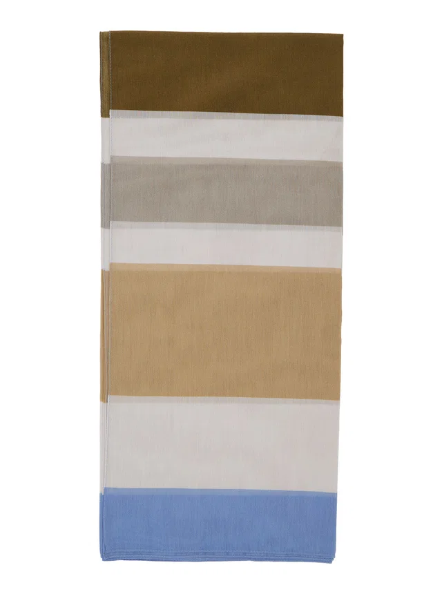 Saint Laurent Striped Cotton-Silk Scarf — Multicolor Cotton/silk Scarfs in Multicolor Silk from HEWI