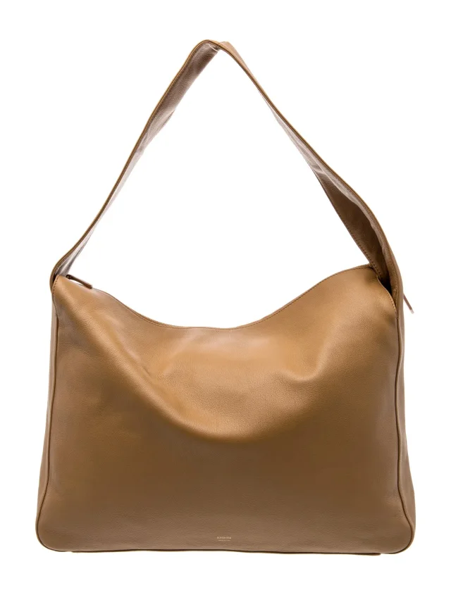 Khaite Leather Shoulder Bag in brown|red Leather from The RealReal
