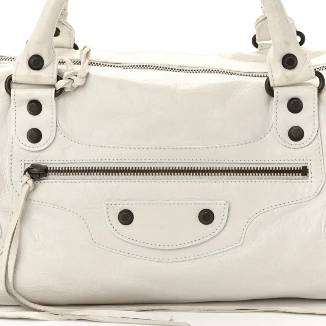 Balenciaga Agneau Classic Hardware Twiggy White in White Lambskin from FASHIONPHILE, photo 9 of 12