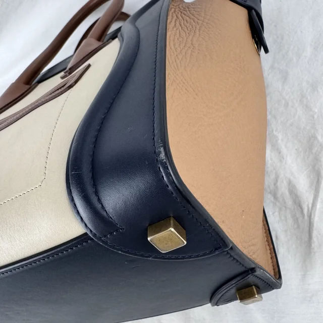 Celine Micro Luggage Tricolor Bag in calfskin from Reowned, photo 14 of 17