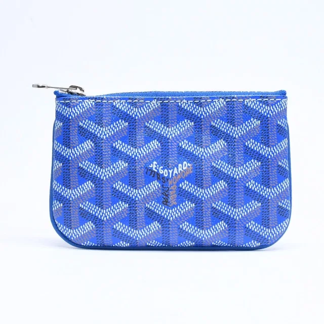 Goyard Pouch Sena Nano Key Blue Silver in Blue from The Reluxe