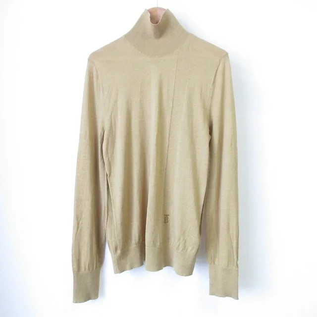 Burberry Cashmere Silk Blend High Neck Knit in Silk from LuxUness