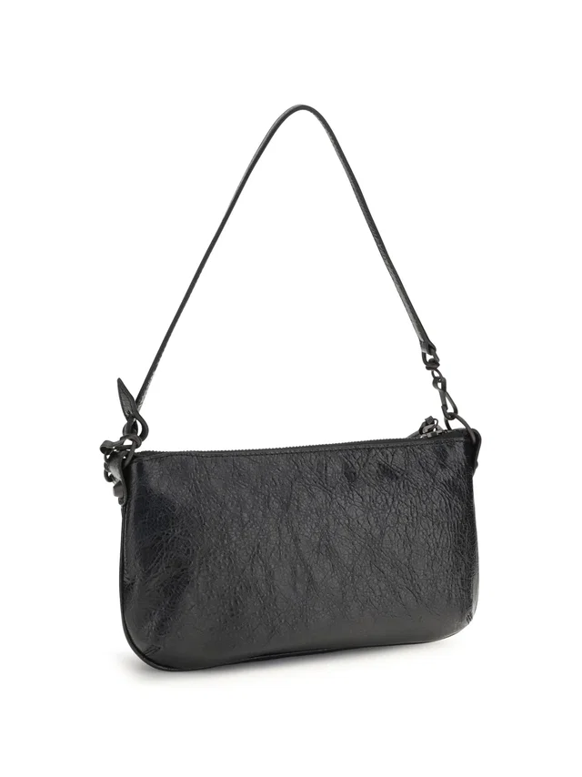 Balenciaga Le City Shoulder Bag — Black Lambskin in Black Lambskin from HEWI