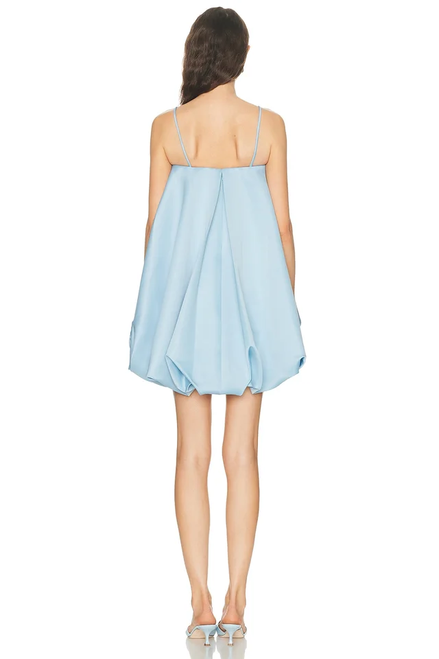 LEO LIN Patsy Applique Puff Mini Dress in Blue, photo 2 of 2 from FWRD