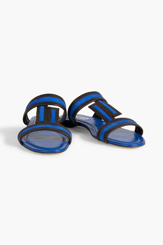 Tod's Suede and Leather Sandals, photo 2 of 4 from THE OUTNET