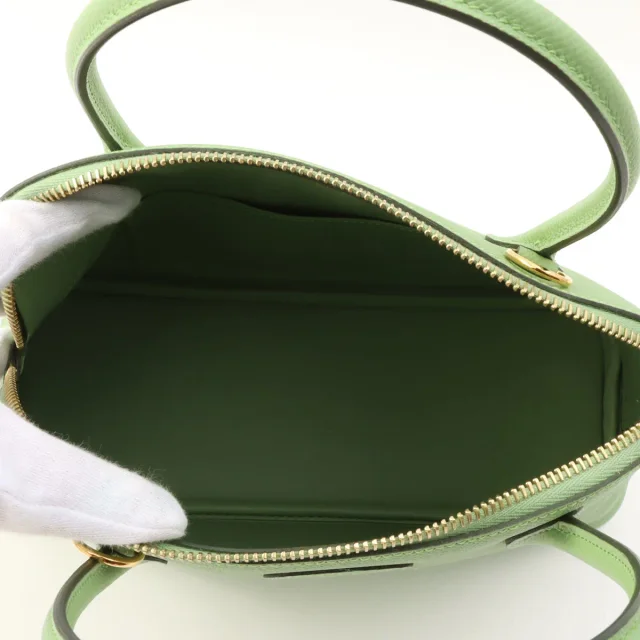 Hermès 2020 Bolide 27 Vert Criquet in Green Epsom leather from VINTAGE QOO TOKYO, photo 6 of 12