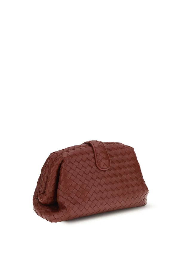 Bottega Veneta Clutch — Red Lamb Leather in Red Lambskin from HEWI