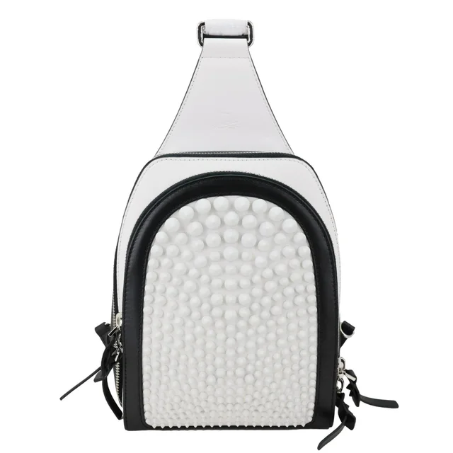 Christian Louboutin Loubifunk Leather Crossbody Bag White in White Leather from Dallas Designer Handbags