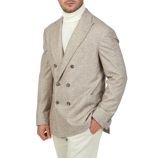 Brunello Cucinelli Double Breasted Wool Jacket, photo 3 of 10 from Balardi