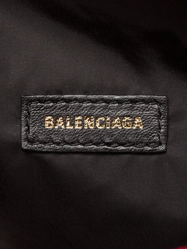 Balenciaga Red Recycled Nylon Logo Embroidered Wheel Belt Bag in Red Nylon from Yoogis, photo 9 of 13