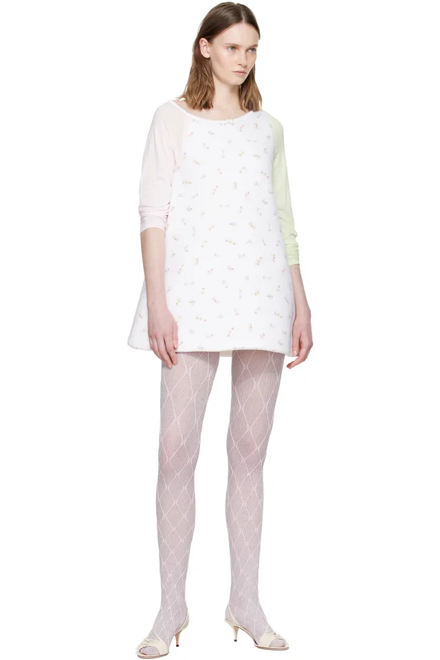 Ans Dotsloevner White Formed Minidress, photo 4 of 4 from SSENSE