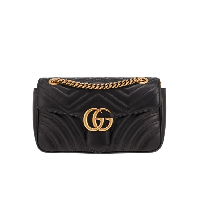 Gucci GG Marmont shoulder bag in black quilted leather in Black Leather from Collector Square, photo 2 of 5