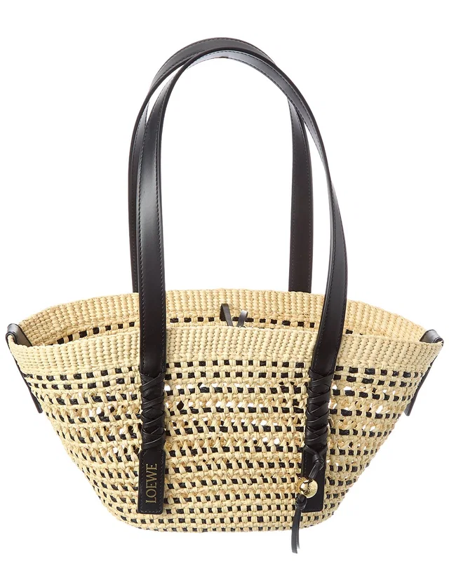 Loewe Braid Small Palm & Leather Basket Tote, image 1 of 1 from Gilt