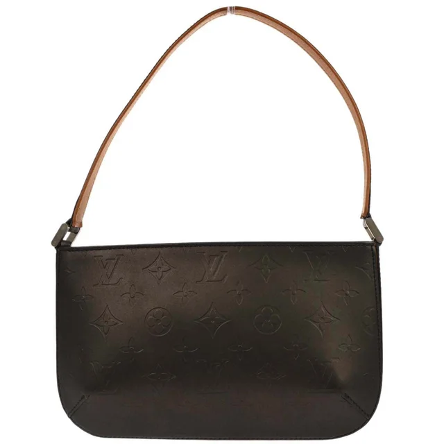 Louis Vuitton 2002 Black Monogram Mat Fowler Handbag M55142 in Black Leather from AMORE Vintage Tokyo