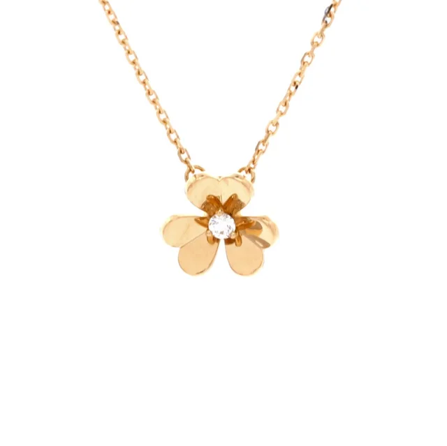 Van Cleef & Arpels Mini Frivole Pendant Necklace 18k Yellow Gold And Diamond in gold from Poshmark