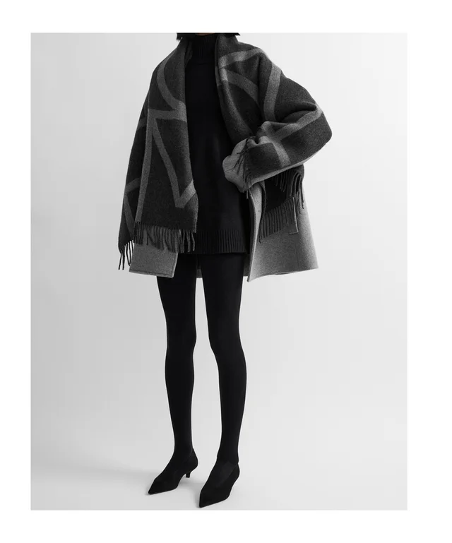 Toteme Monogram brushed wool scarf, photo 4 of 5 from SENSER