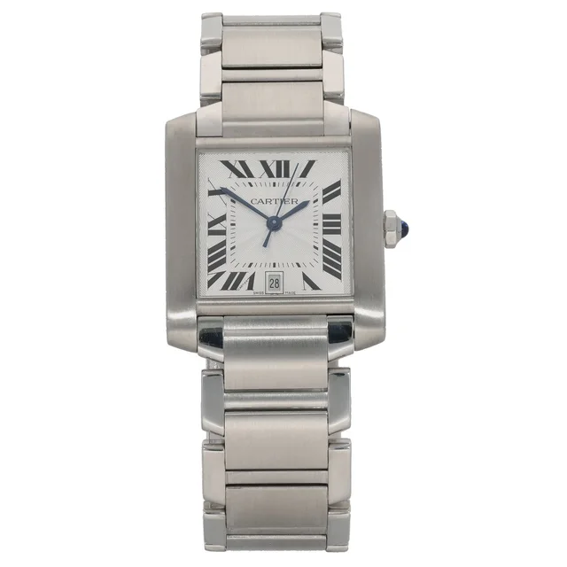 Cartier Tank Francaise W51002Q3 28mm Stainless Steel Watch from H&T