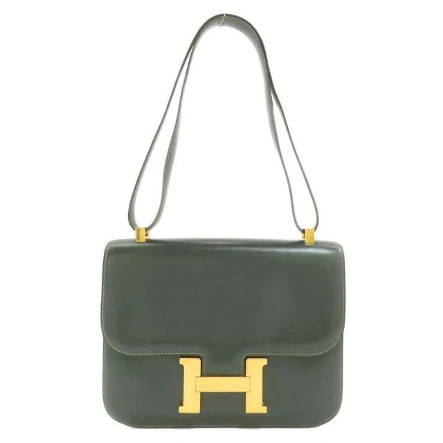 Hermès Constance 23 Gold Shoulder Bag Box Calf in Gold Box leather from The Reluxe