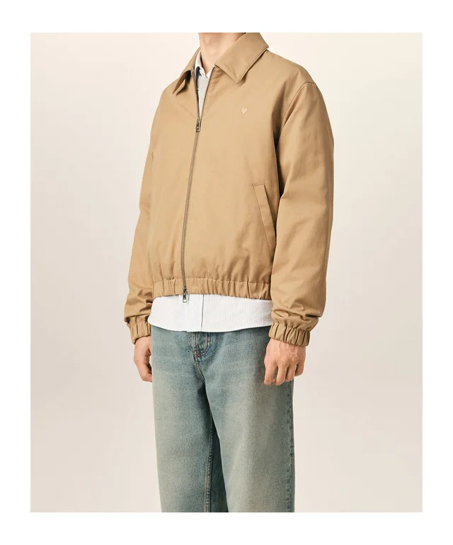 Ami Paris BEIGE COTTON PADDED JACKET WITH AMI DE COEUR, photo 5 of 7 from SENSER