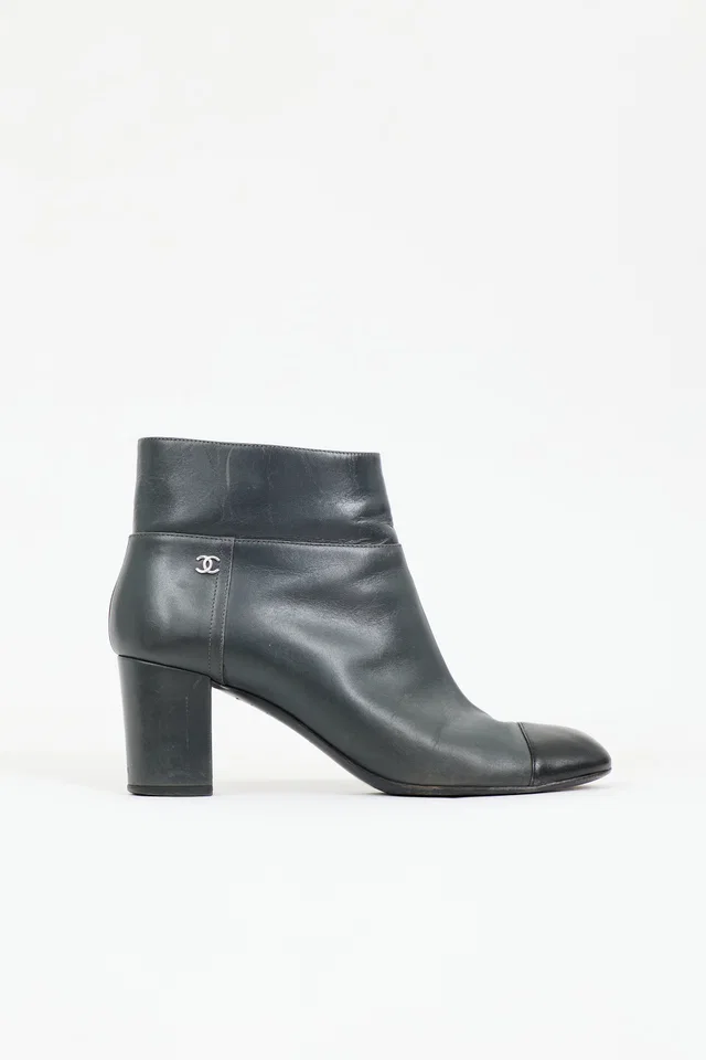 Chanel Leather CC Ankle Boot in Leather from VSP Consignment