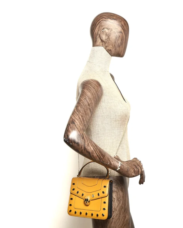 Bvlgari Serpenti Gem Studded Top Handle Bag in Leather from A Retro Tale, photo 9 of 9